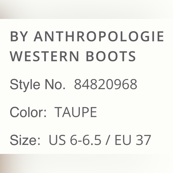 By Anthropologie Western Boots in Brown Tan Suede Size EU 37 *Worn Once* - Picture 2 of 16